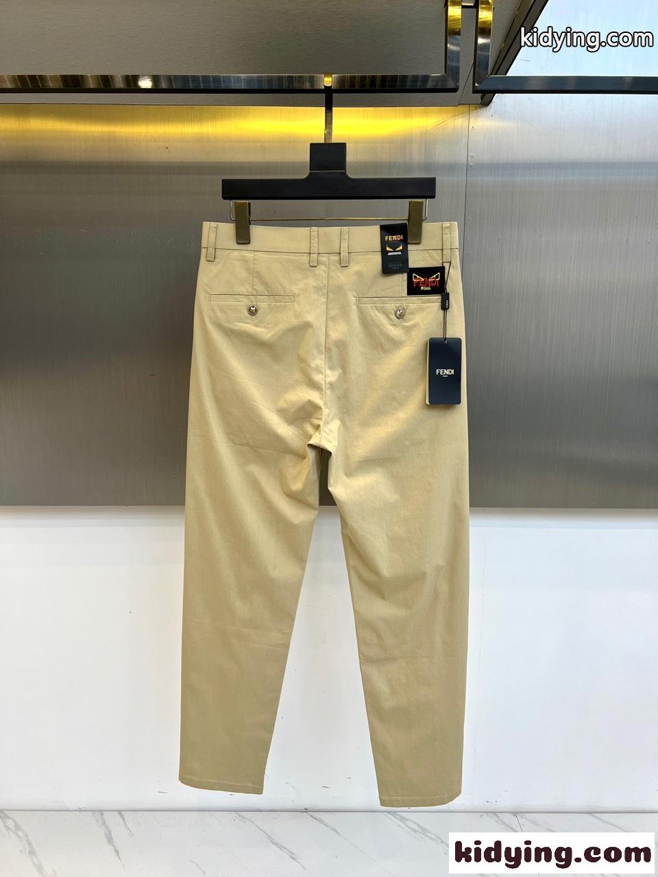 洗練された エレガント フェンディ パンツ 偽物 シンプル チノパンツ ズボン-1