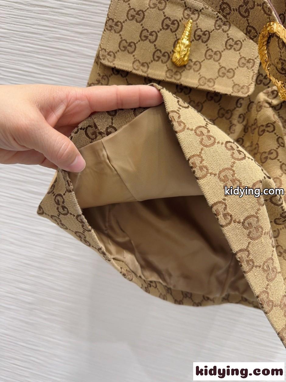 GGコットンキャンバス 半袖 ミニドレス グッチ ワンピース 偽物-0
