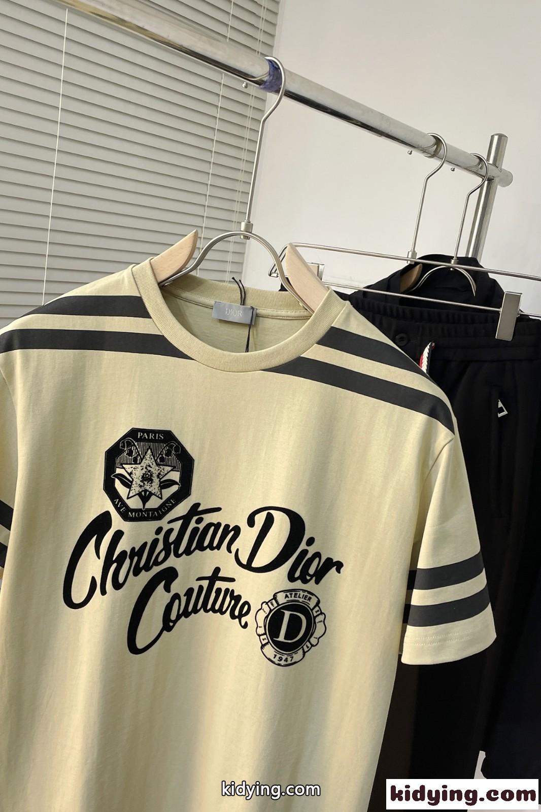 クリスチャン・ディオール Tシャツ コピー 定番 カジュアル ロゴ入り 半袖Tシャツ-2