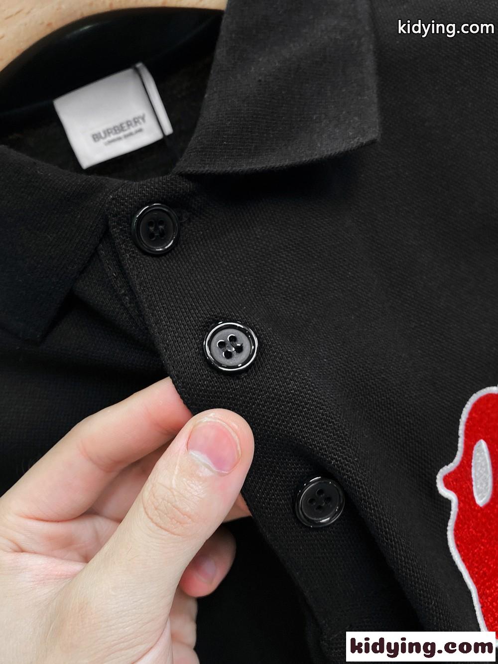 バーバリー Tシャツ コピー 半袖 モンスターグラフィック コットンピケ オーバーサイズ ポロシャツ-4