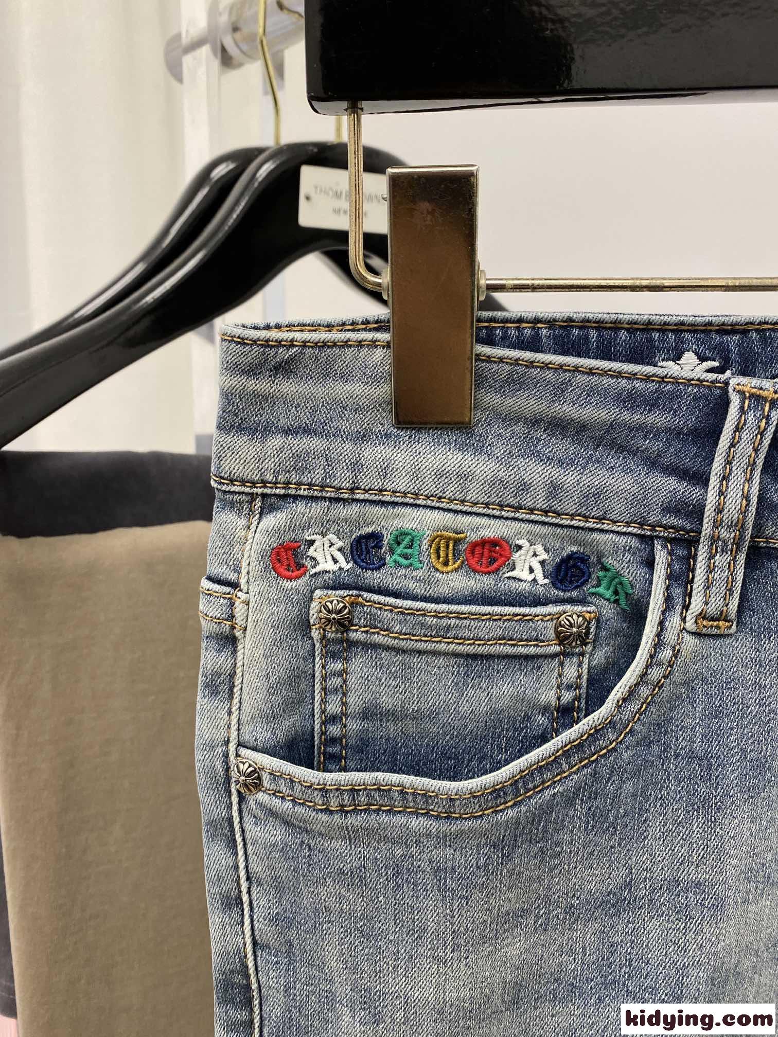 カジュアル クロムハーツ ジーンズ コピー 定番 ストレッチ デニムパンツ-4
