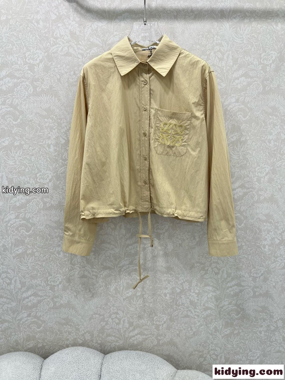 カジュアル アナグラム ロエベ シャツ コピー 長袖トップス カーキ-1