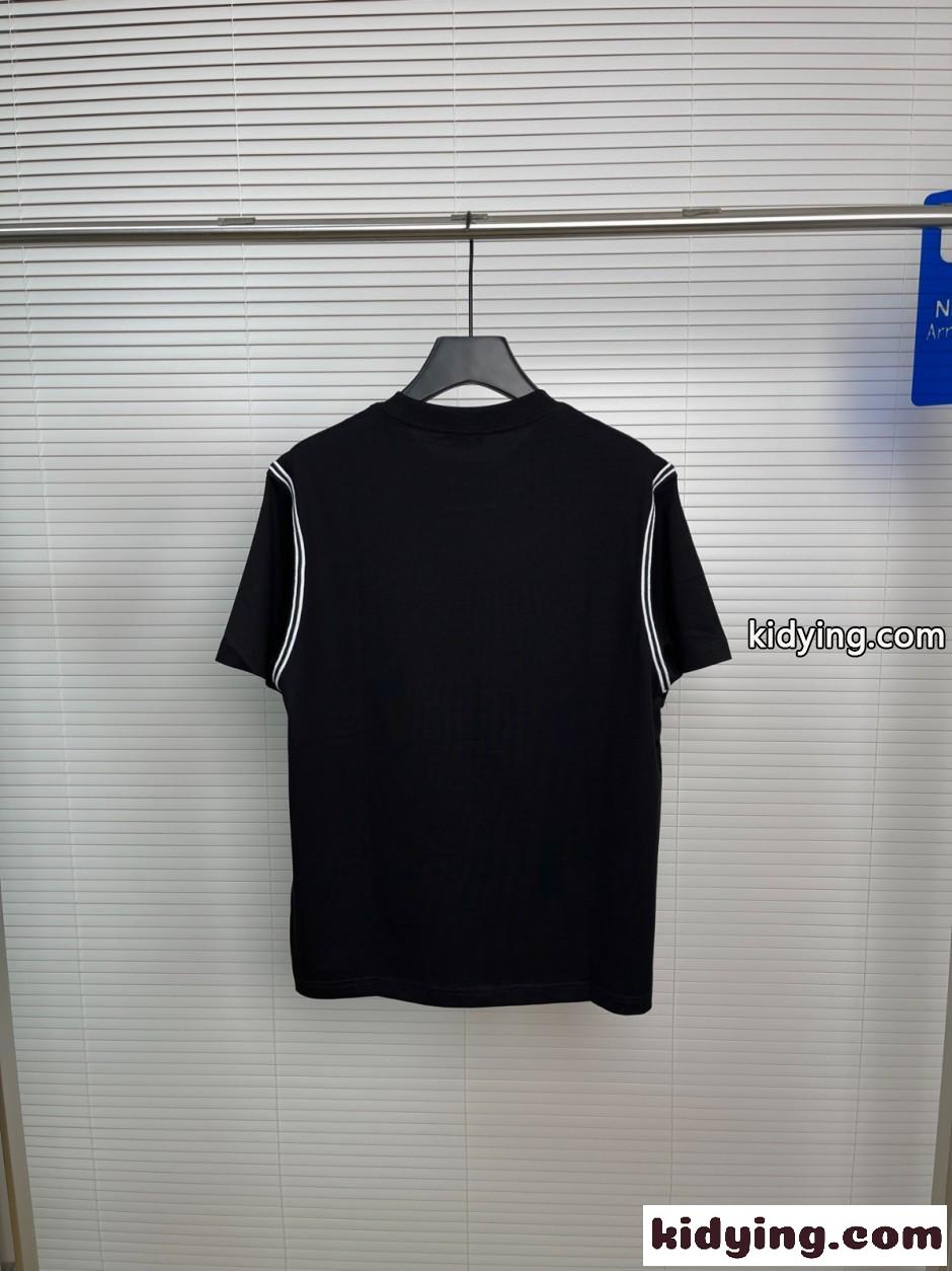 カジュアル コットン 半袖Tシャツ ケンゾー Tシャツ コピー ブラック-4