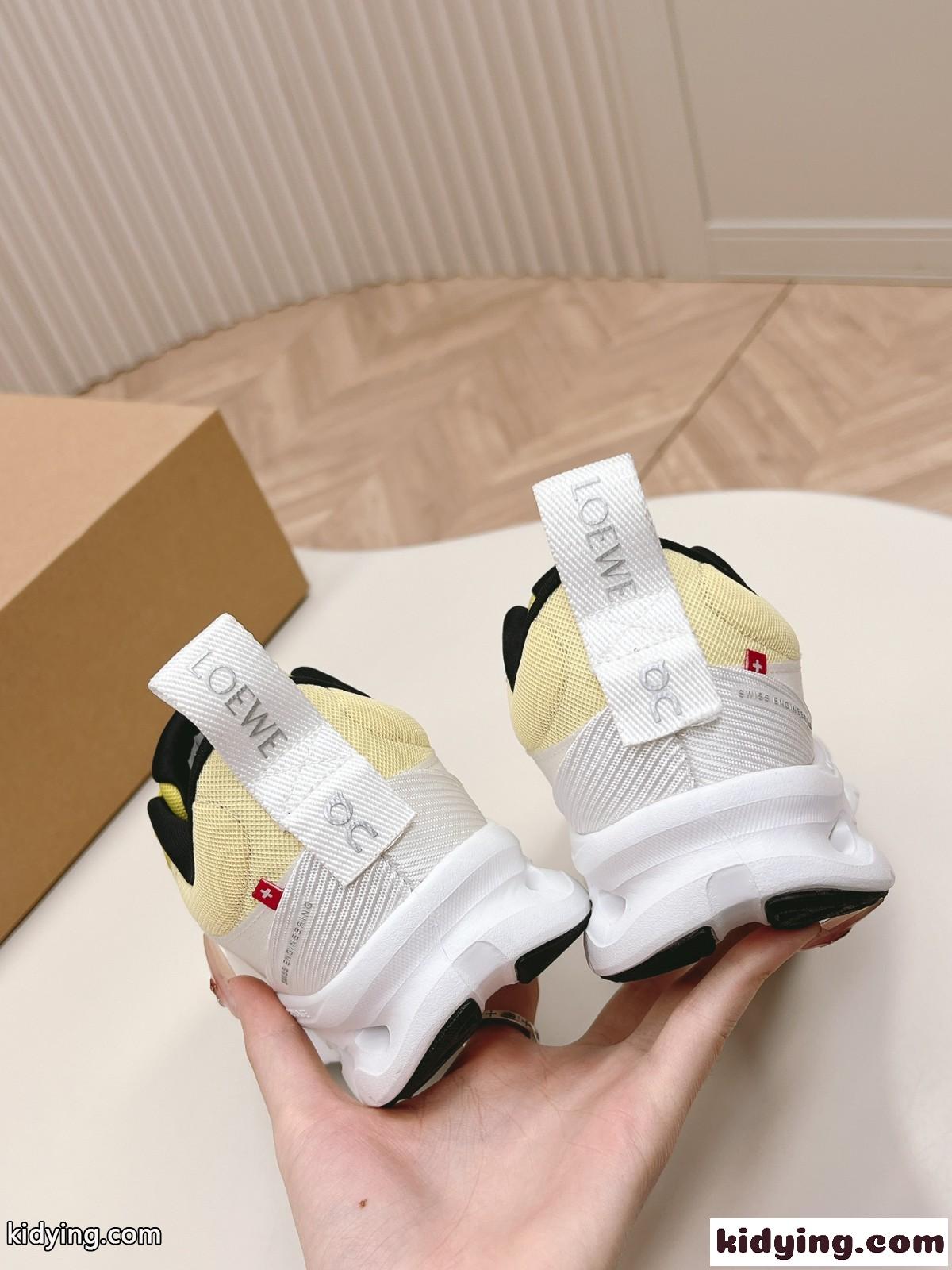 LOEWE x On クラウドティルト スニーカー 軽量カジュアル ロエベ スニーカー コピー イエロー-3