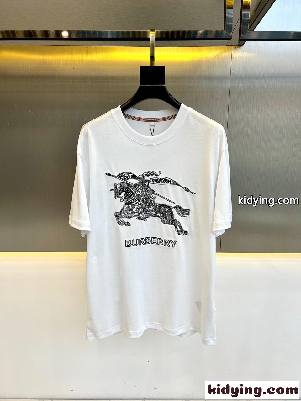 カジュアル 人気 コットンTシャツ バーバリー 半袖Tシャツ コピー ホワイト-1