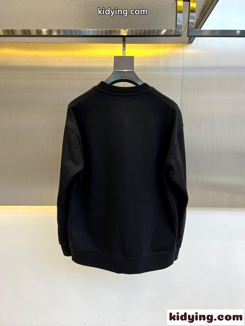 プリント コットン スウェットシャツ グッチ Tシャツ コピー クルーネック ブラック-3