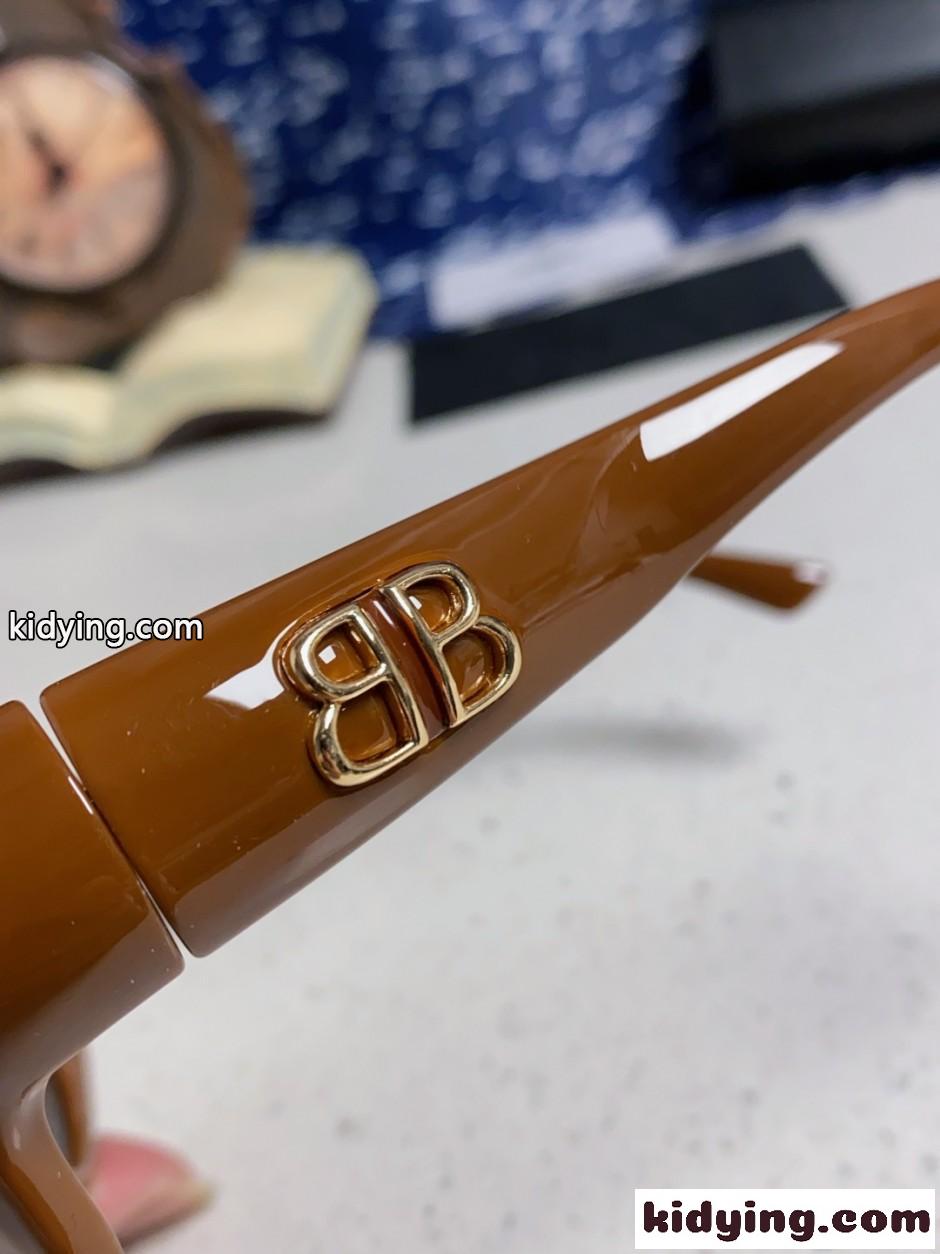 小顔効果 BBロゴ スタイリッシュ バレンシアガ サングラス 偽物 アイウェア-3