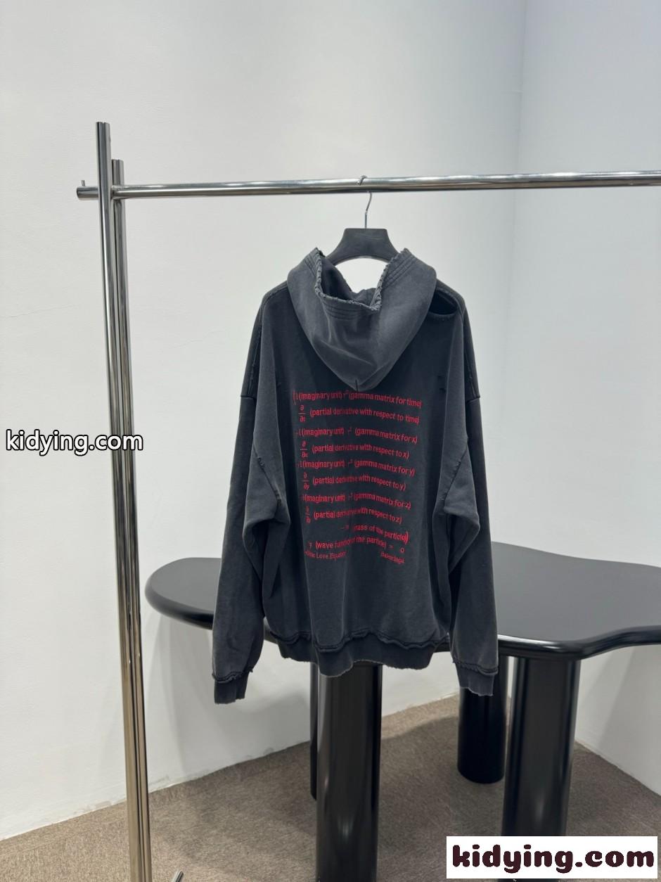 ユニセックス 刺繍入り バレンシアガ パーカー コピー ジップアップ フーディー-1
