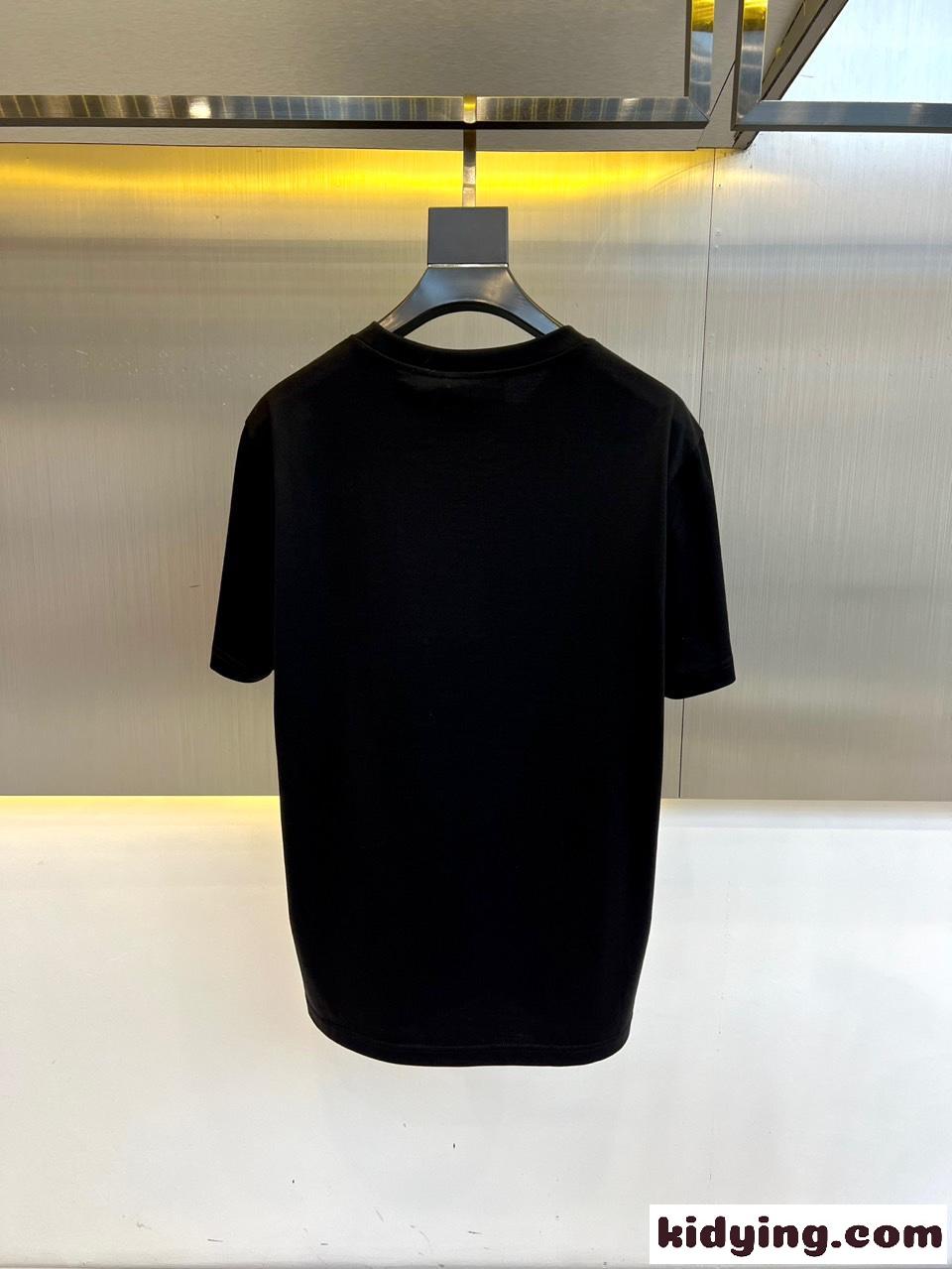 シンプル お洒落 ロゴ コットン 半袖Tシャツ グッチ Tシャツ コピー ブラック-3