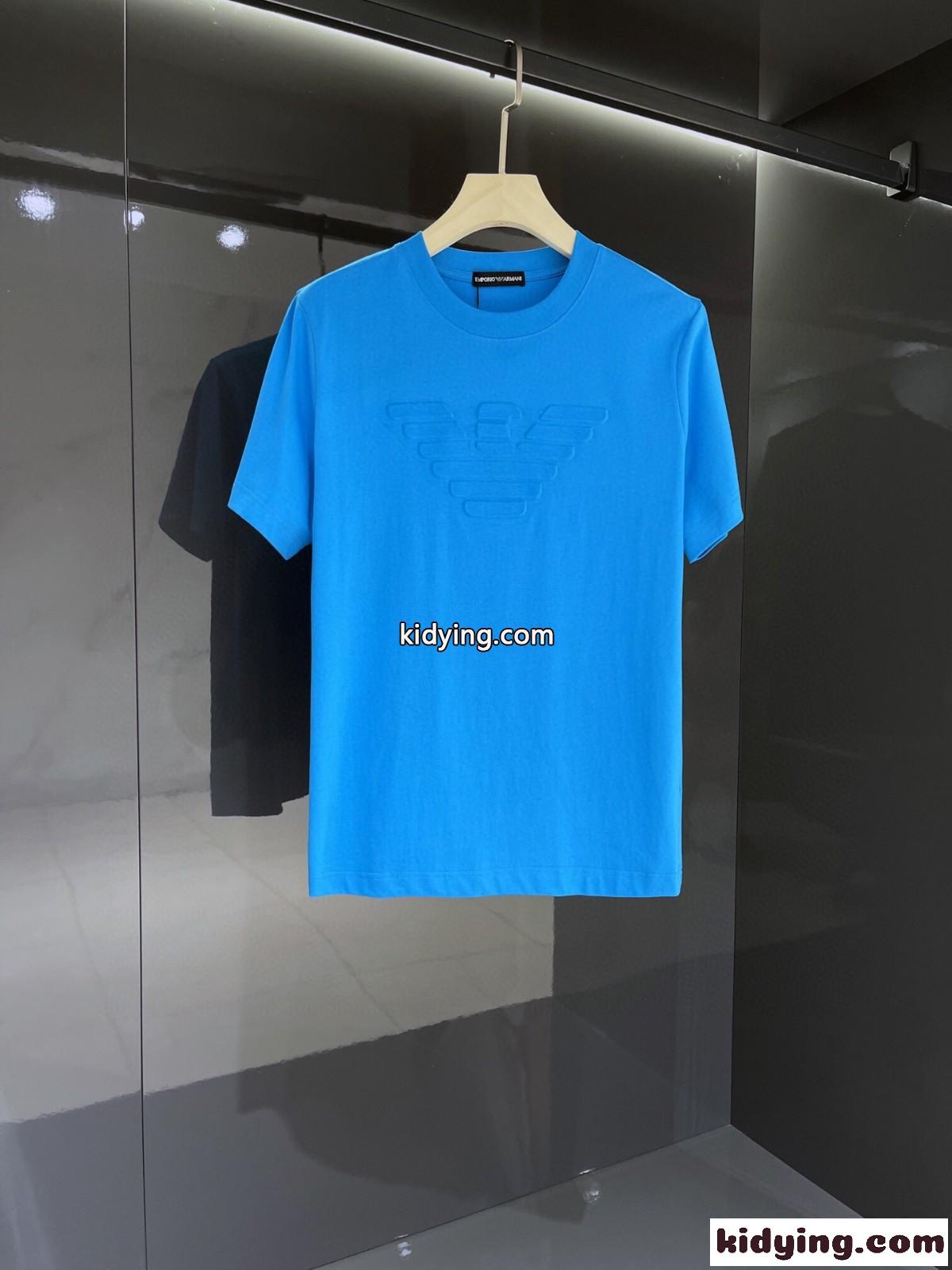 アルマーニ tシャツ コピー 半袖 着心地いい ベーシック 上品 3色あり クルーネック トップス-2