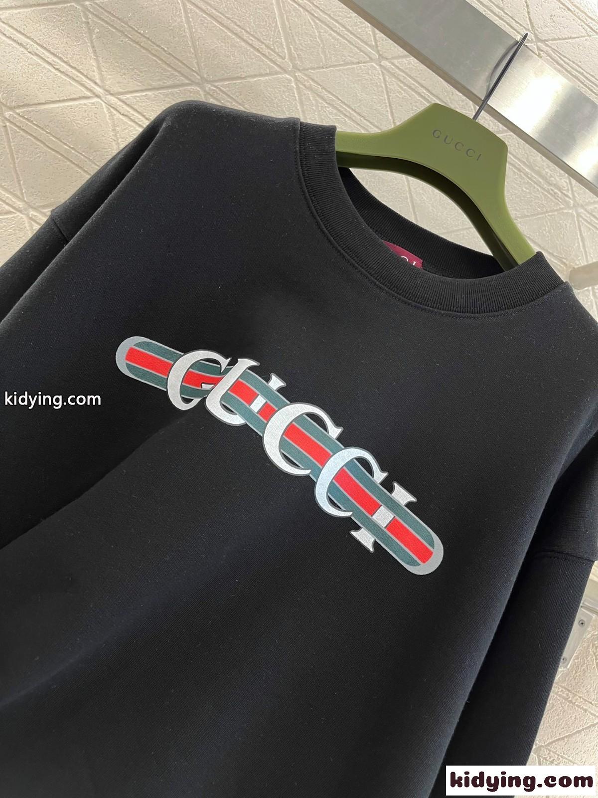 GUCCI プリント コットン スウェットシャツ グッチ Tシャツ コピー ブラック-3
