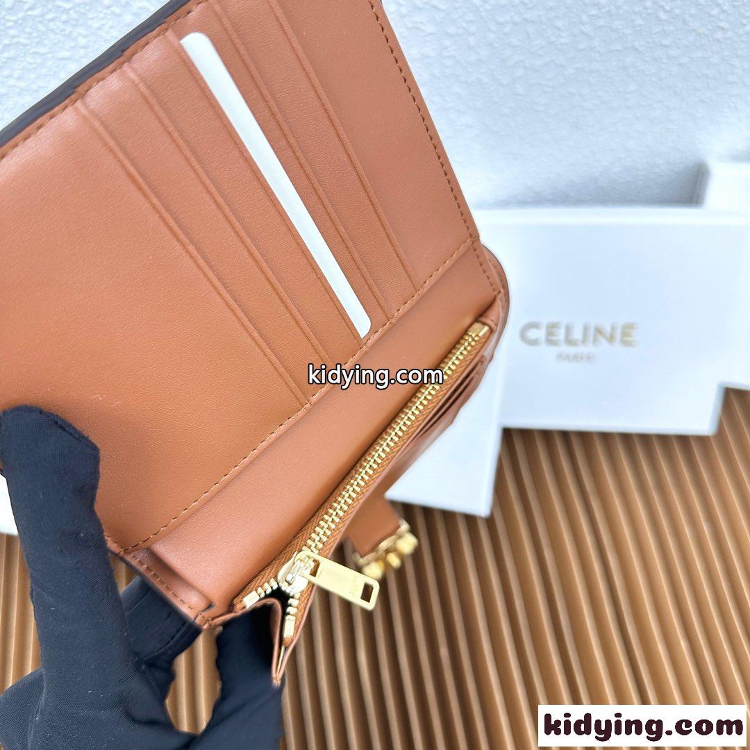 ミディアムウォレット CELINE ヴィクトワール セリーヌ 財布 コピー ブラウン-6