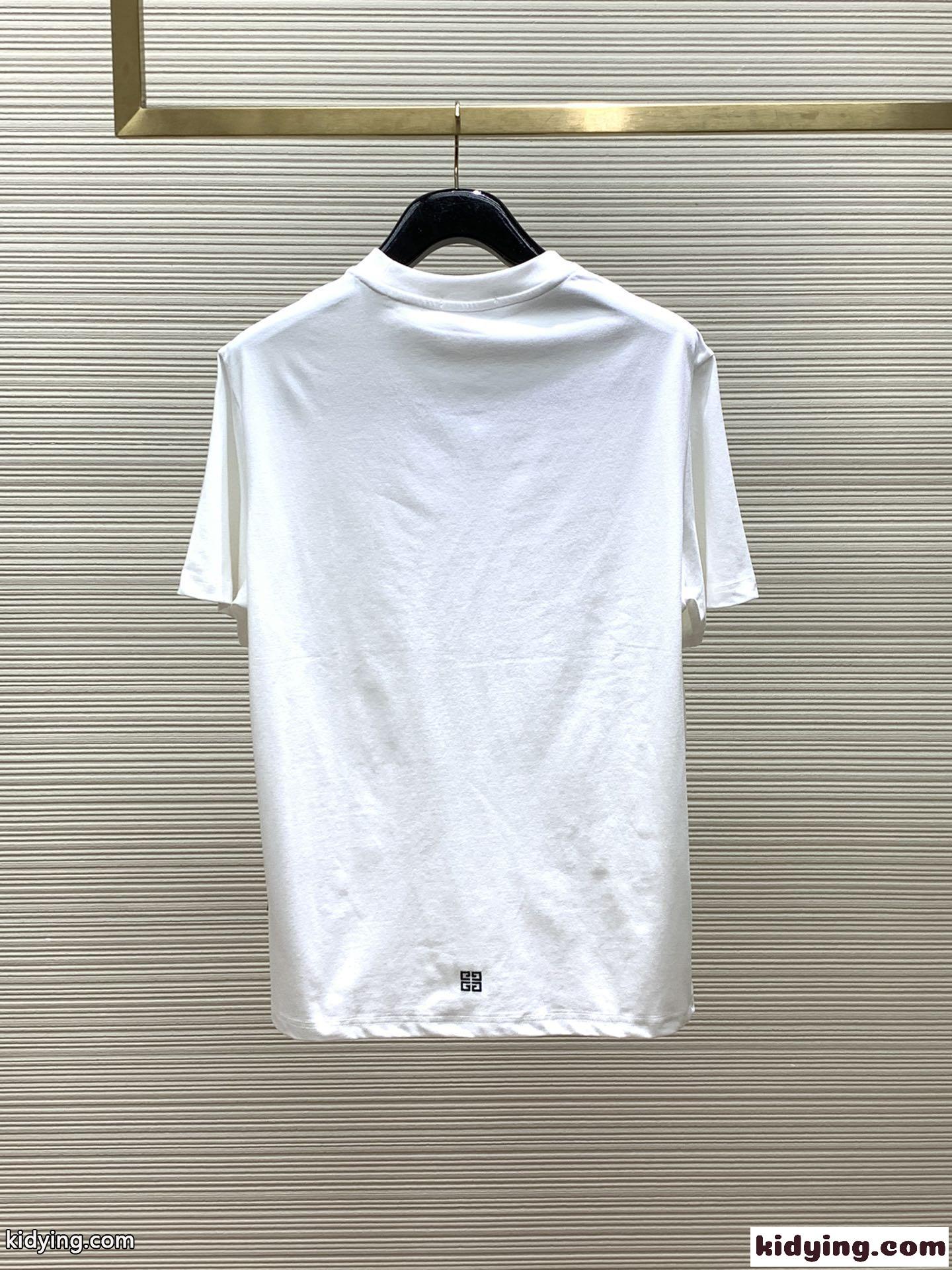 4G ロック プリントコットン 半袖Tシャツ ジバンシィ Tシャツ 偽物 ホワイト-3