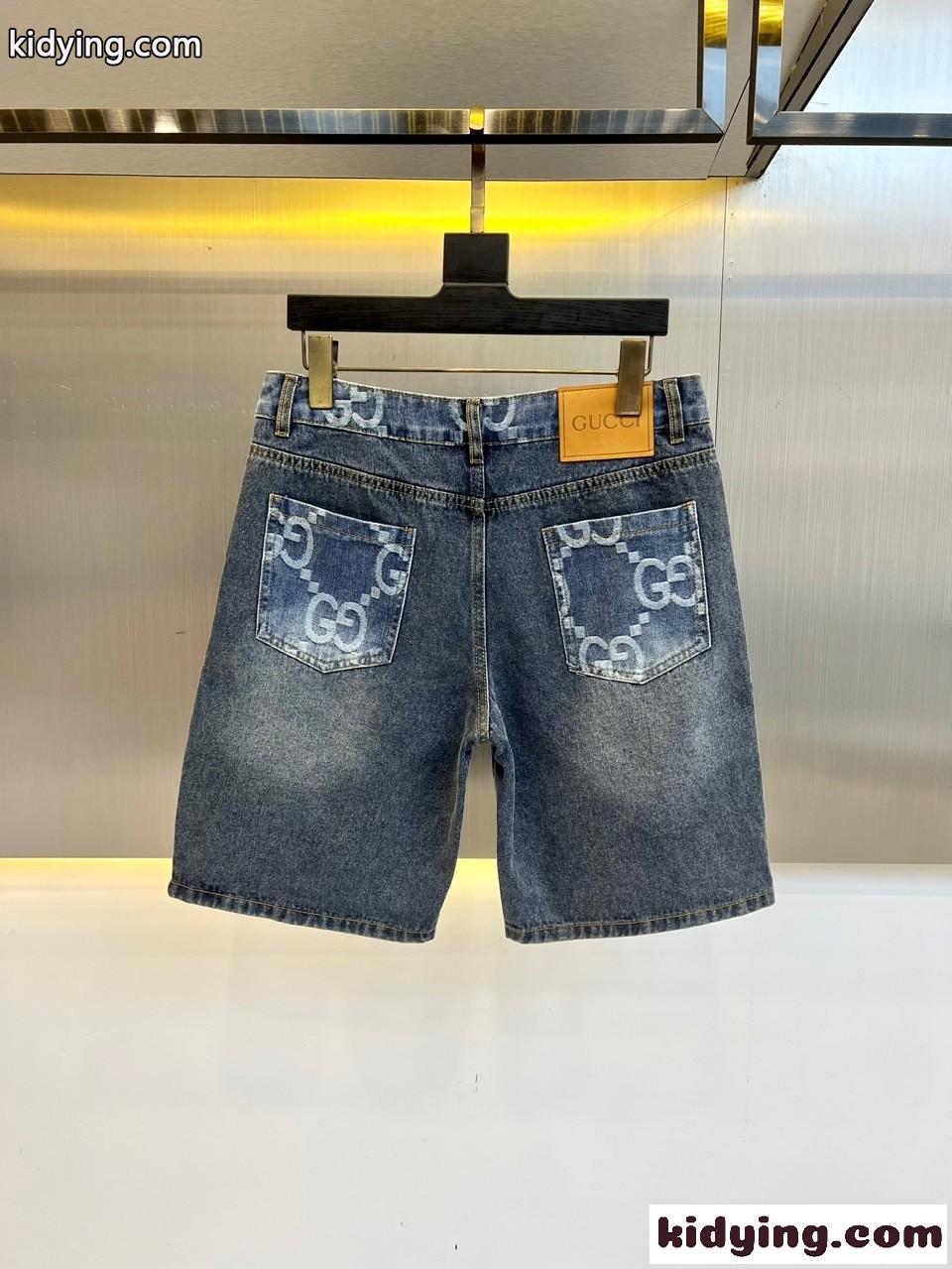 おしゃれ カジュアル デニム ショートパンツ グッチ パンツ 偽物-0