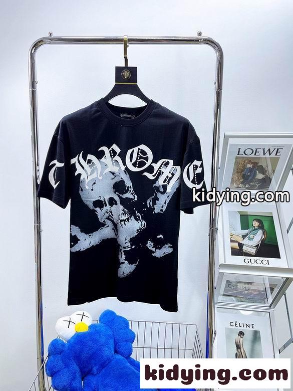 着心地いい 春夏 定番 クルーネック カジュアル 合わせやすい プリント クロムハーツ 半袖Tシャツ コピー-3