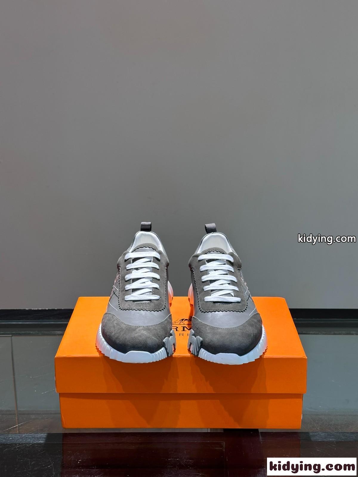 大人気 HERMES バウンシング スニーカー エルメス スニーカー コピー グレー-1