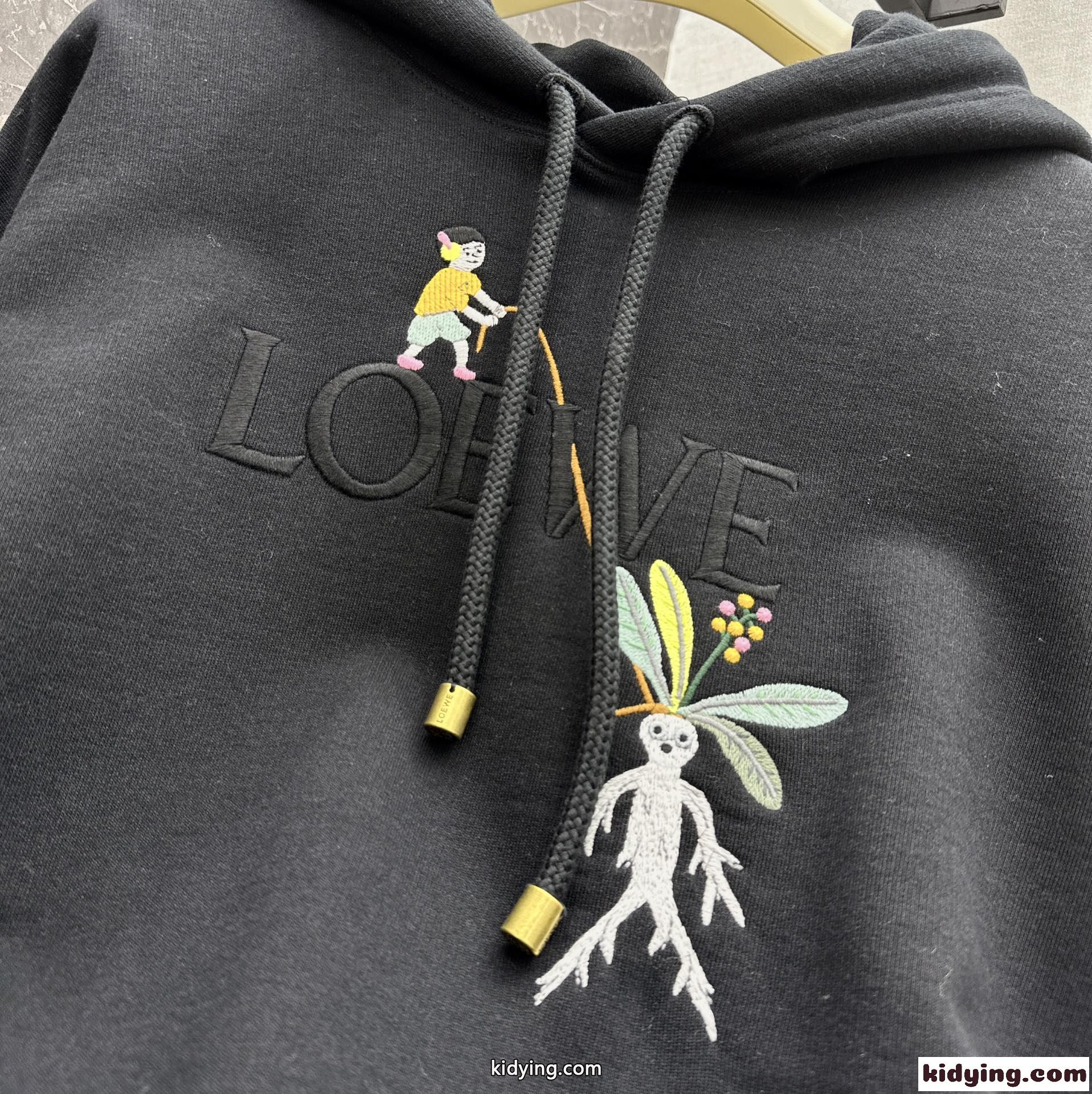 LOEWE x Suna Fujita コットン フーディー ロエベ パーカー コピー ユニセックス-4