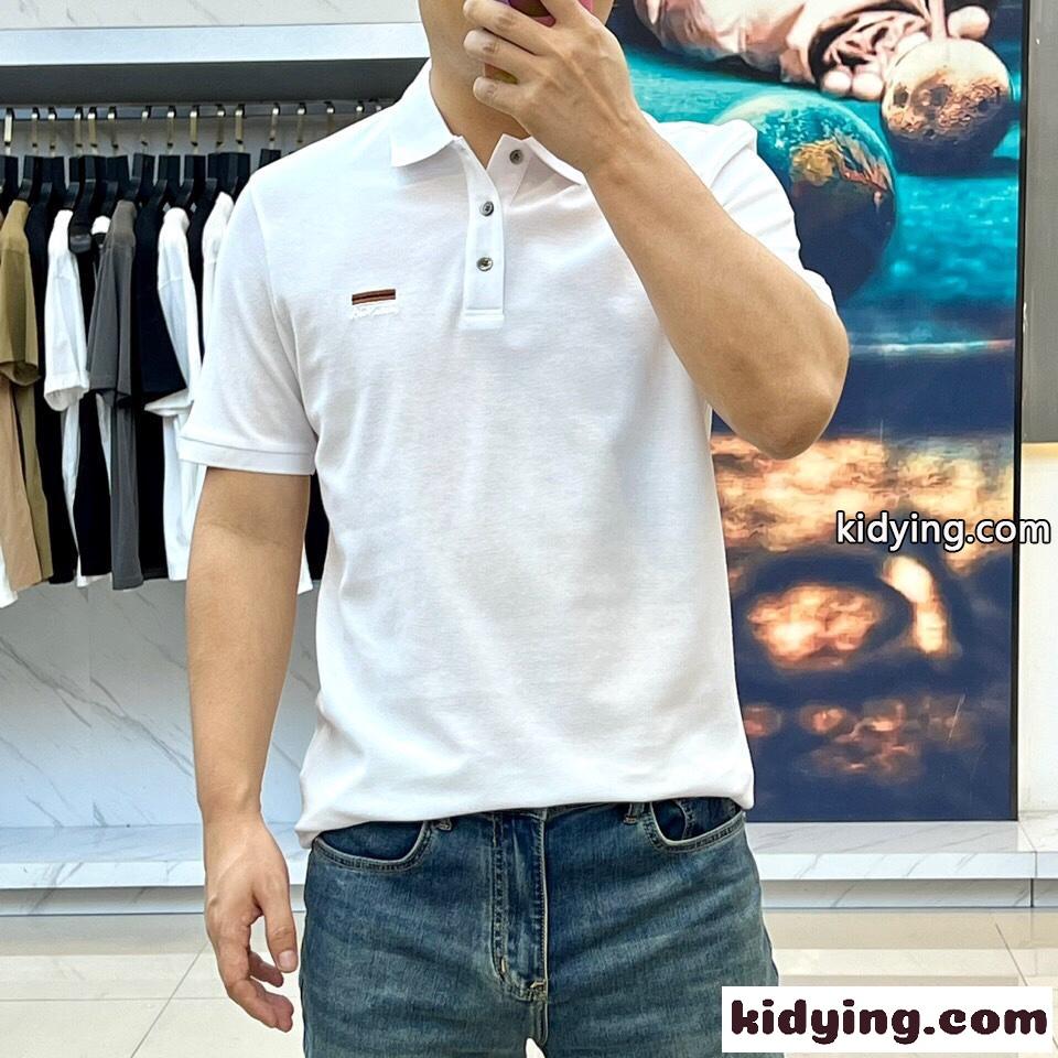上品 カジュアル エルメネジルド・ゼニア 半袖Tシャツ コピー コットンピケ ポロシャツ ホワイト-2