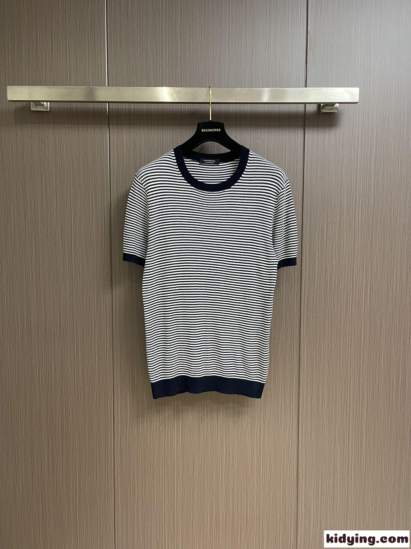 接触冷感 アイスシルク エルメネジルド・ゼニア 半袖Tシャツ コピー ストライプ-2