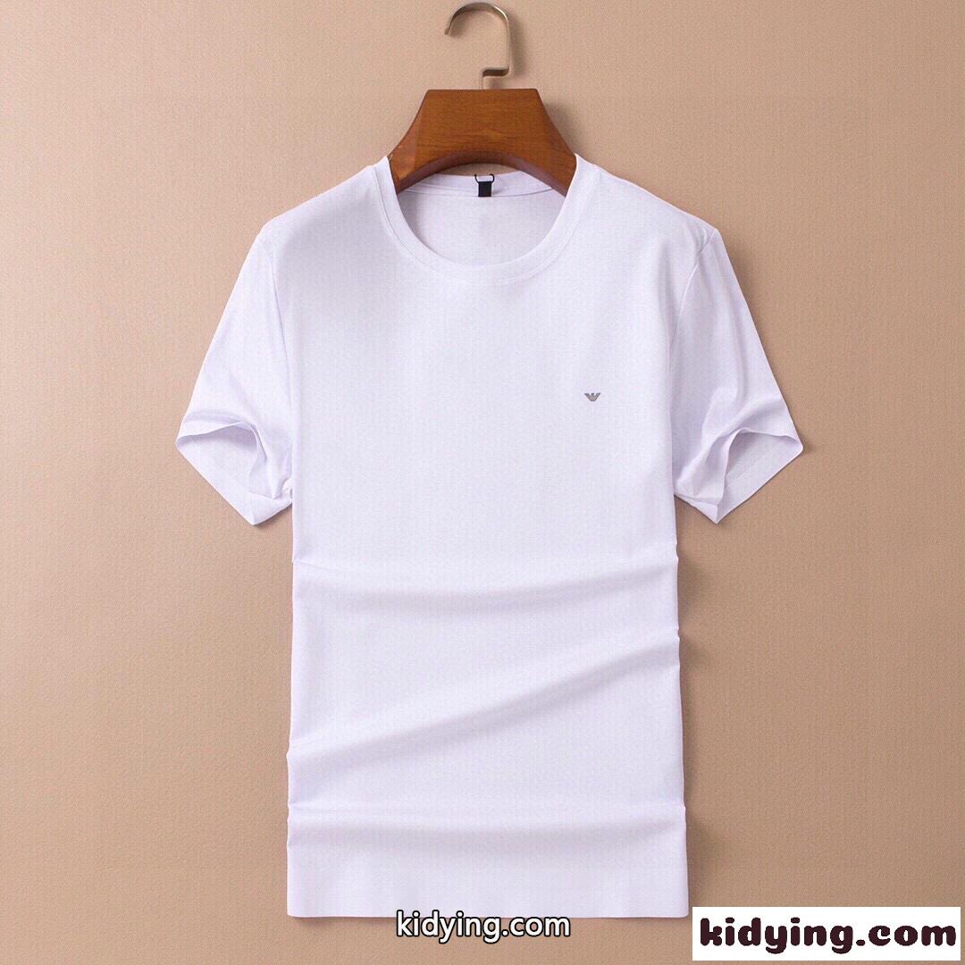 ベーシック 上品 3色あり クルーネック アルマーニ tシャツ コピー 半袖 着心地いい トップス-1