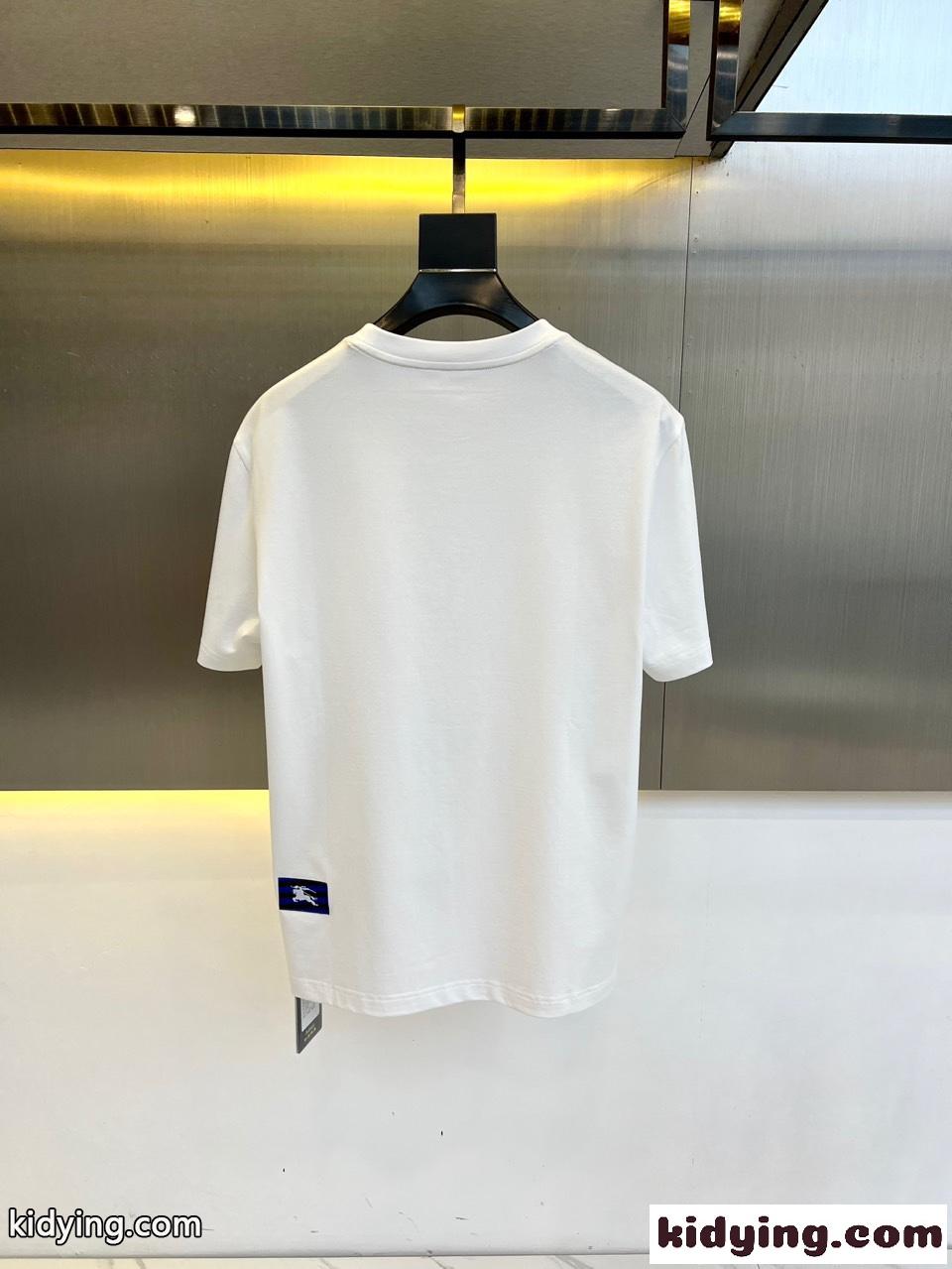 シンプル クルーネック 半袖Tシャツ バーバリー Tシャツ コピー 合わせやすい ホワイト-3