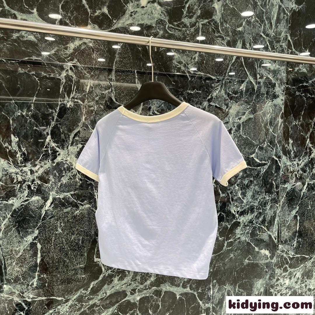 トリオンフ コットン 半袖Tシャツ セリーヌ Tシャツ コピー クルーネック-4