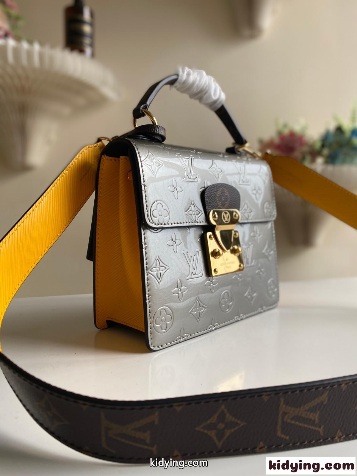 LOUIS VUITTON ルイヴィトン M90376 ヴェルニ スプリングストリート PM スーパーコピー シルバー-0