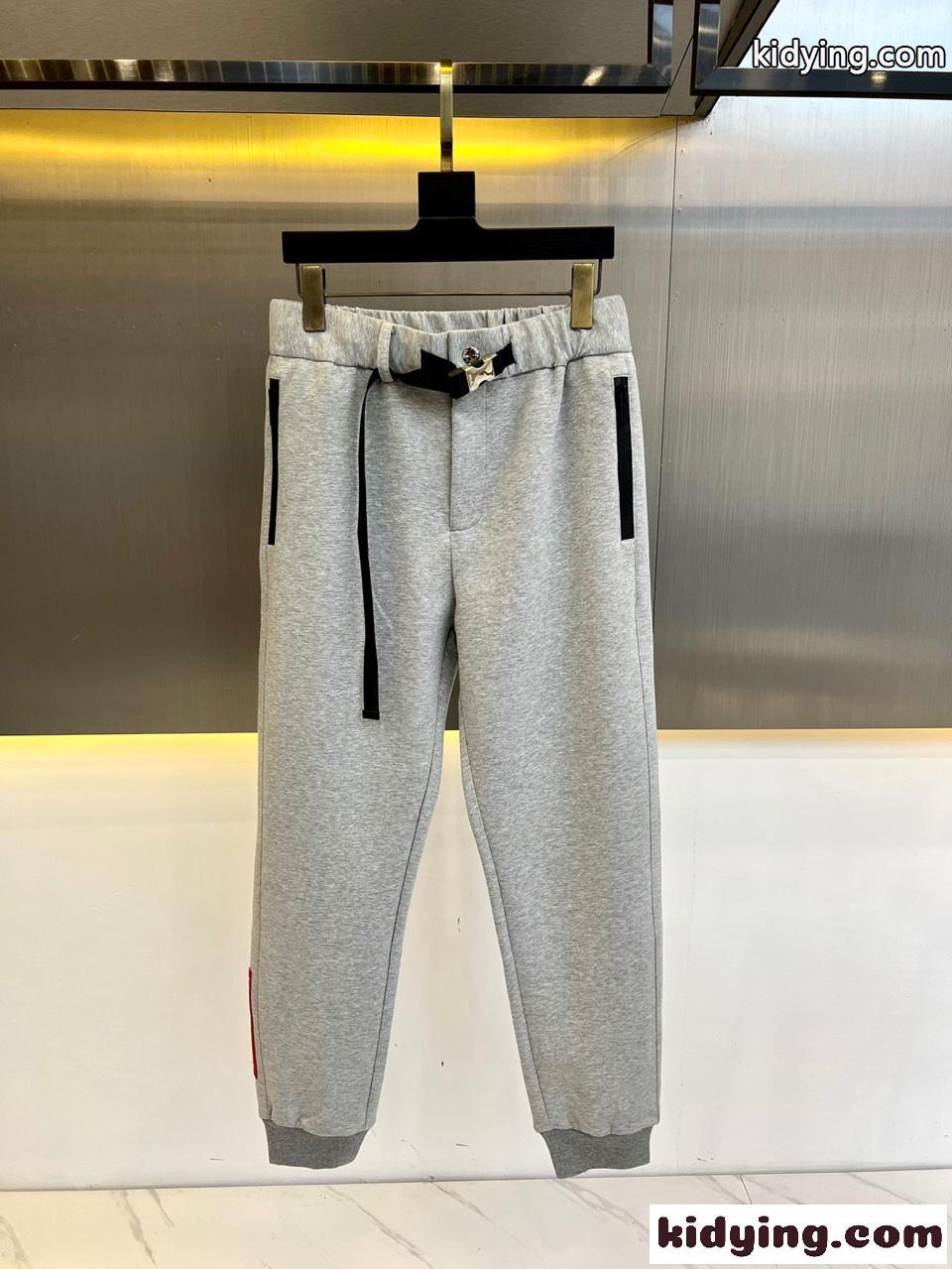 カジュアル リラックス スウェットパンツ プラダ パンツ コピー グレー-0