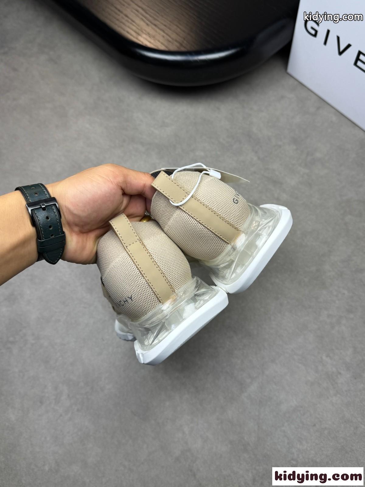 ジバンシィ スペクター 2Gバックル スニーカー ニット スーパーコピー ベージュ-3