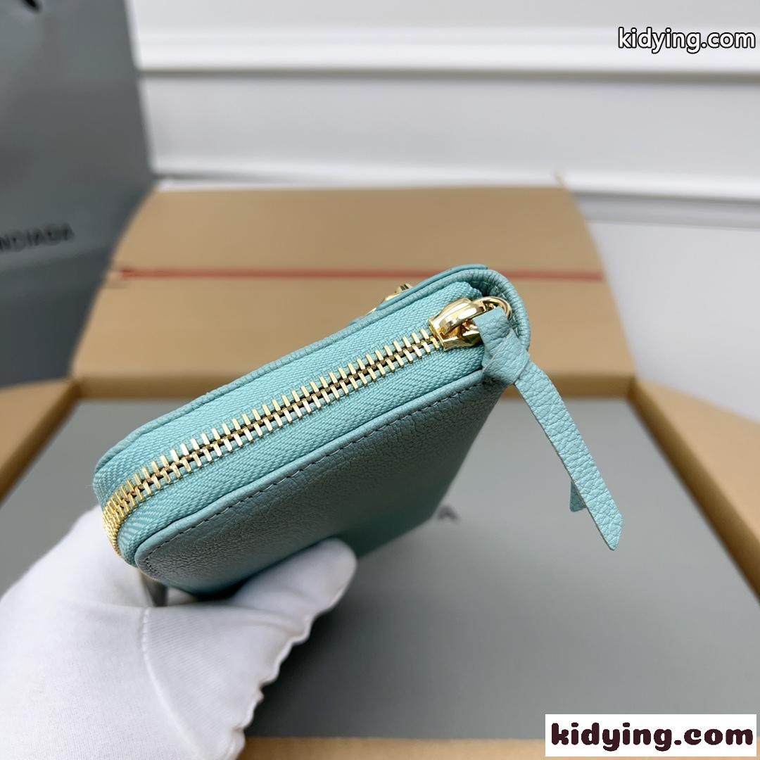 定番 ラウンドファスナー 長財布 バレンシアガ 財布 コピー ライトグリーン-2