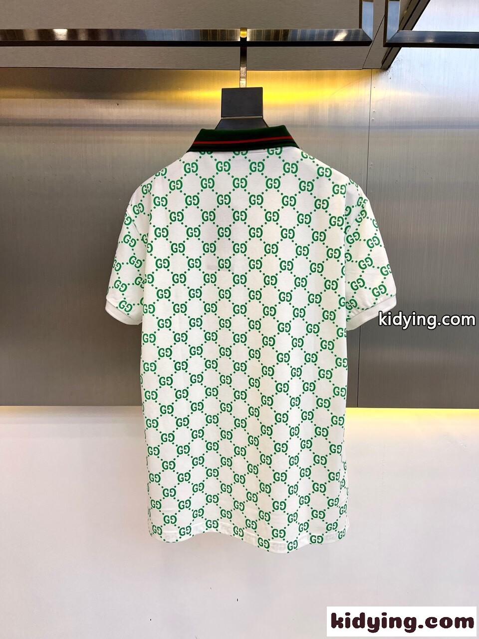 GG ストレッチ コットン ポロシャツ グッチ Tシャツ コピー メンズ-4