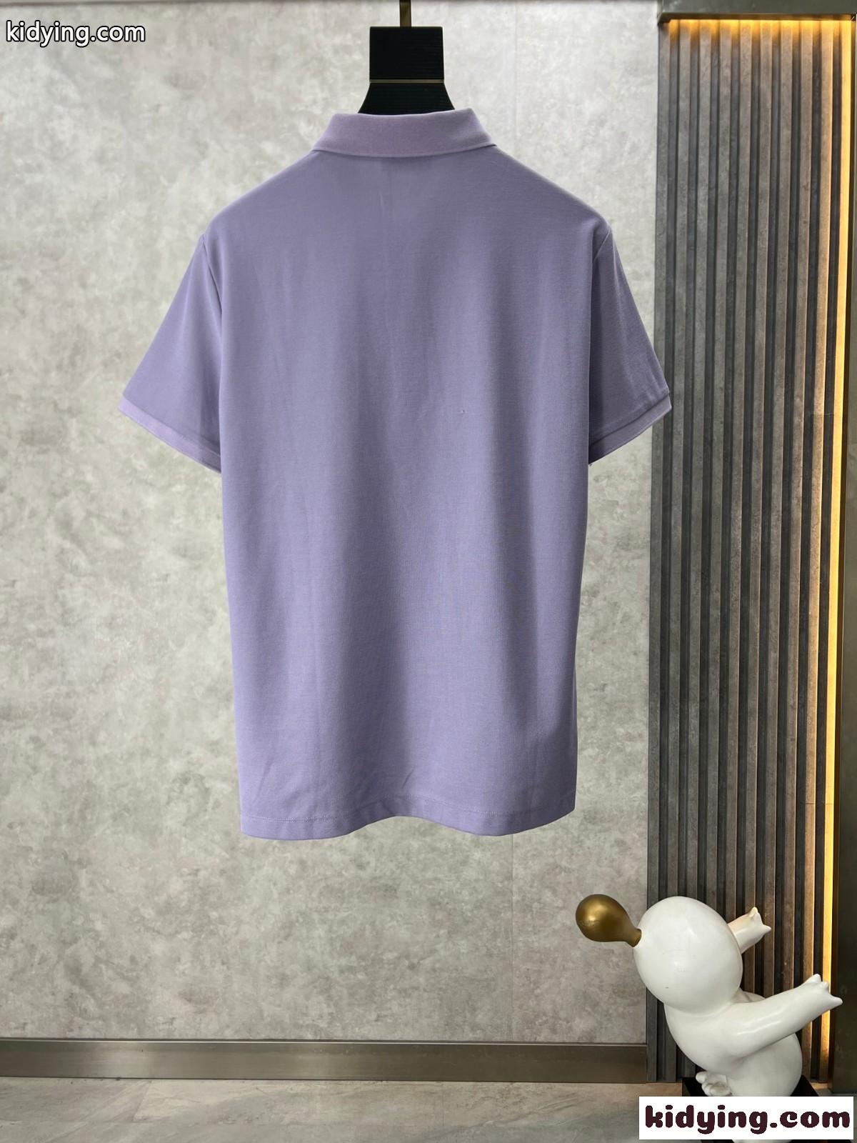 洗練された サルヴァトーレ・フェラガモ 半袖Tシャツ コピー ポロシャツ ライトパープル-1