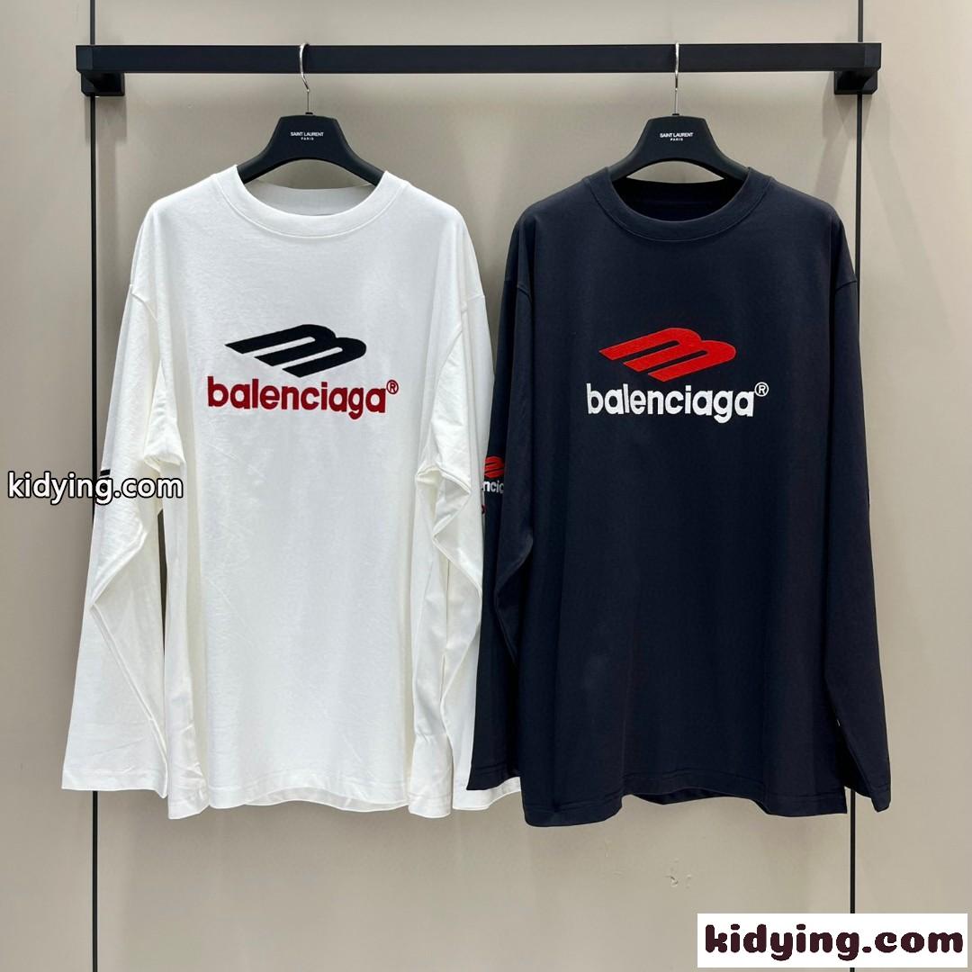 おしゃれ 人気 バレンシアガ 3B SPORTS ICON ロングスリーブ Tシャツ コピー コピー-0