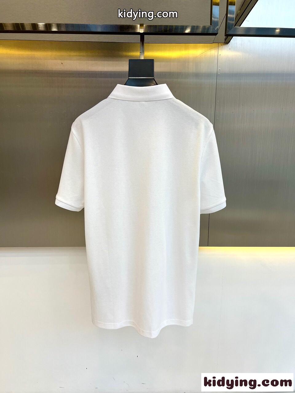 上品 カジュアル エルメネジルド・ゼニア 半袖Tシャツ コピー コットンピケ ポロシャツ ホワイト-4