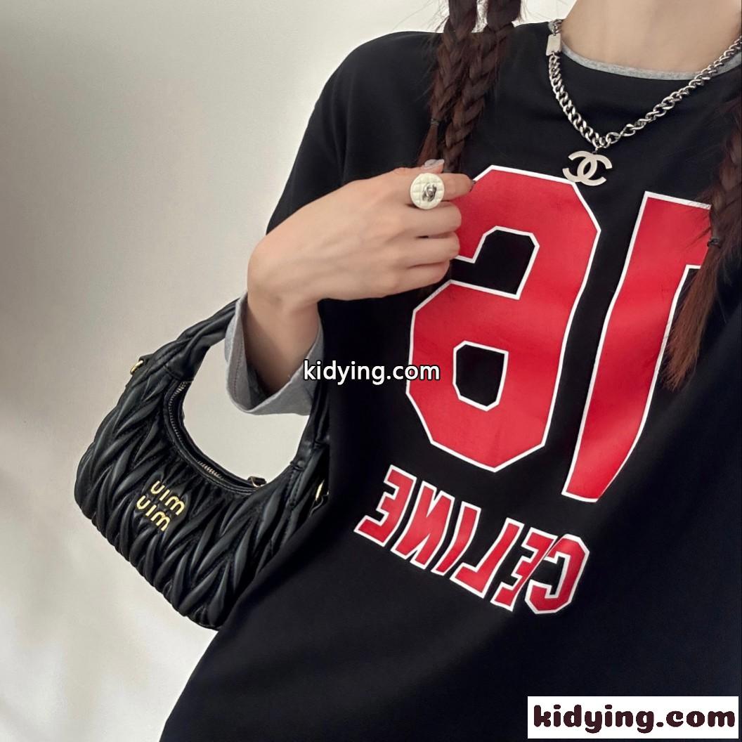 ストリート レイヤード風 ロゴ ゆったり セリーヌ Tシャツ コピー 長袖 ユニセックス-3
