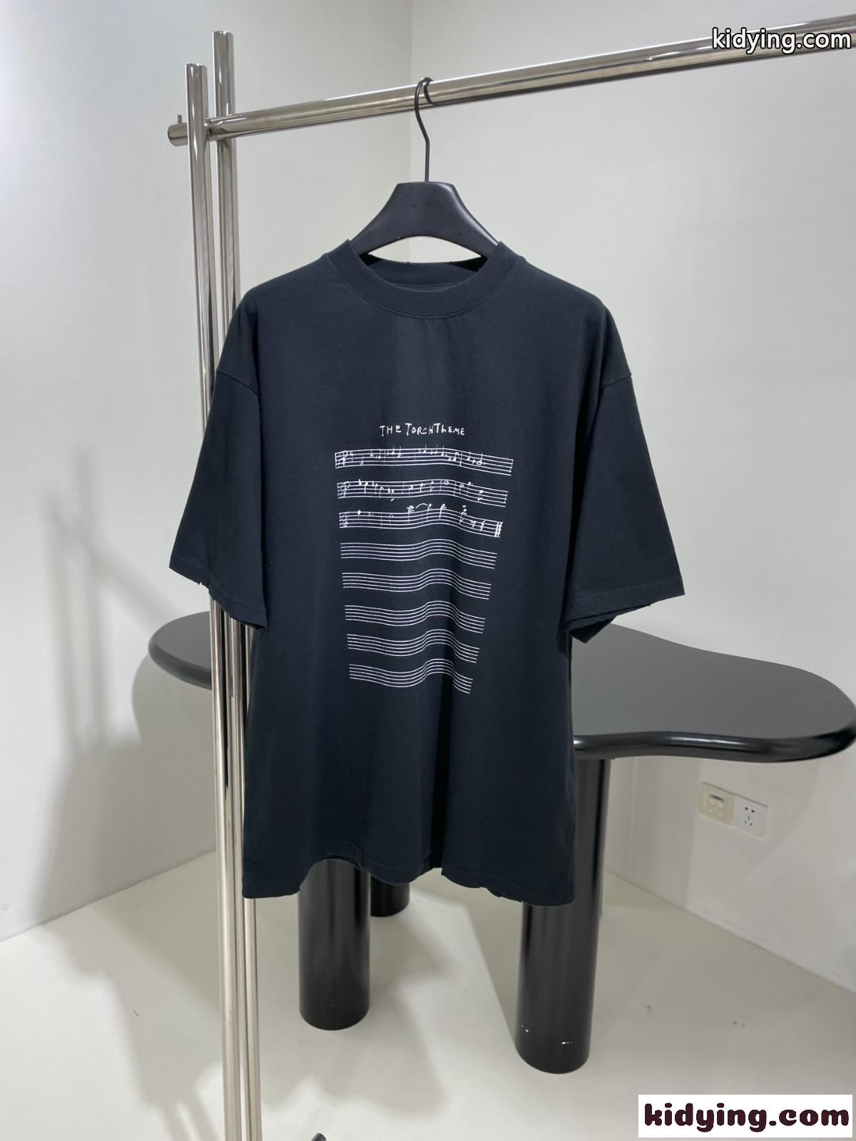 Balenciaga Music| Angelo Badalamenti Series Tシャツ バレンシアガ Tシャツ コピー ブラック-0
