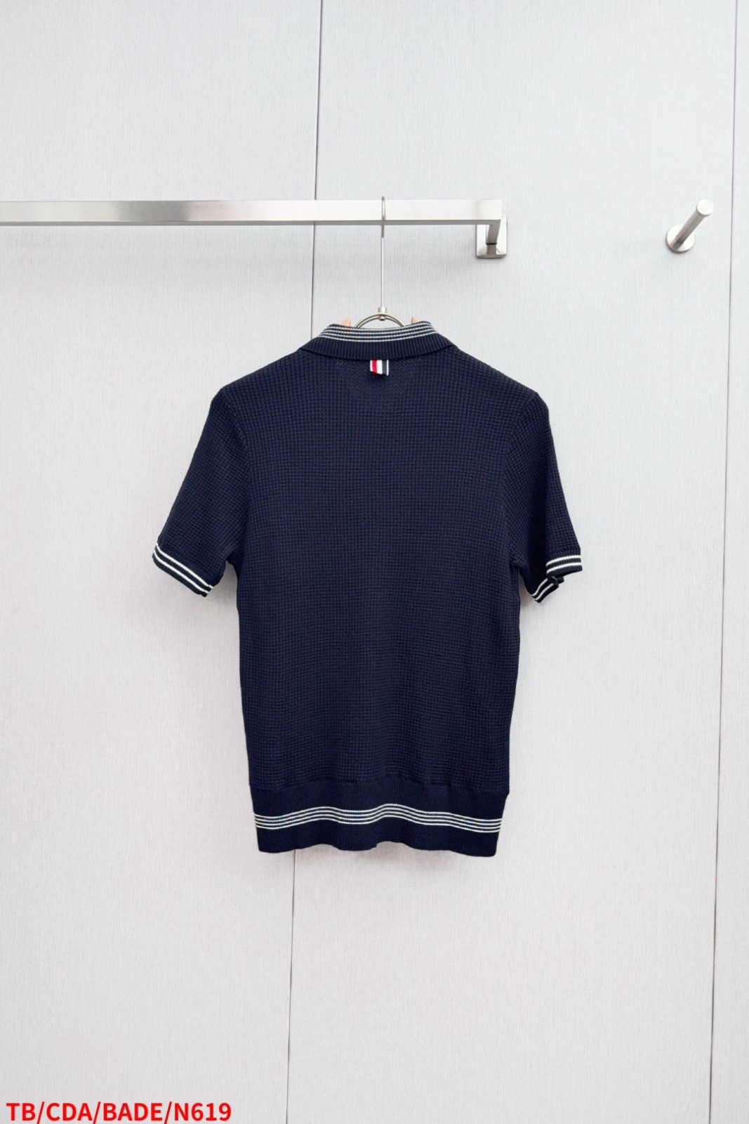 カジュアル トムブラウン Tシャツ 偽物 ニットポロシャツ 半袖トップス-2