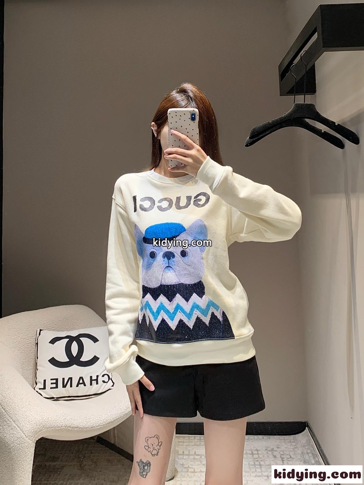 グッチ Tシャツ コピー 可愛い 合わせやすい プリント スウェットシャツ-0