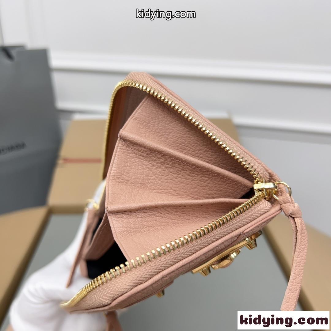 定番 ラウンドファスナー 長財布 バレンシアガ 財布 コピー ローズピンク-4
