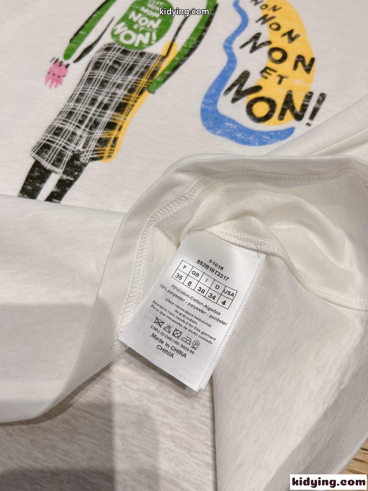 遊び心いっぱい プリント クルーネック 半袖Tシャツ クリスチャン・ディオール Tシャツ コピー-2