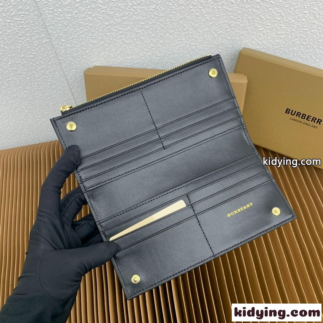 ラージ チェック バイフォールドウォレット バーバリー 財布 コピー ブラック-4