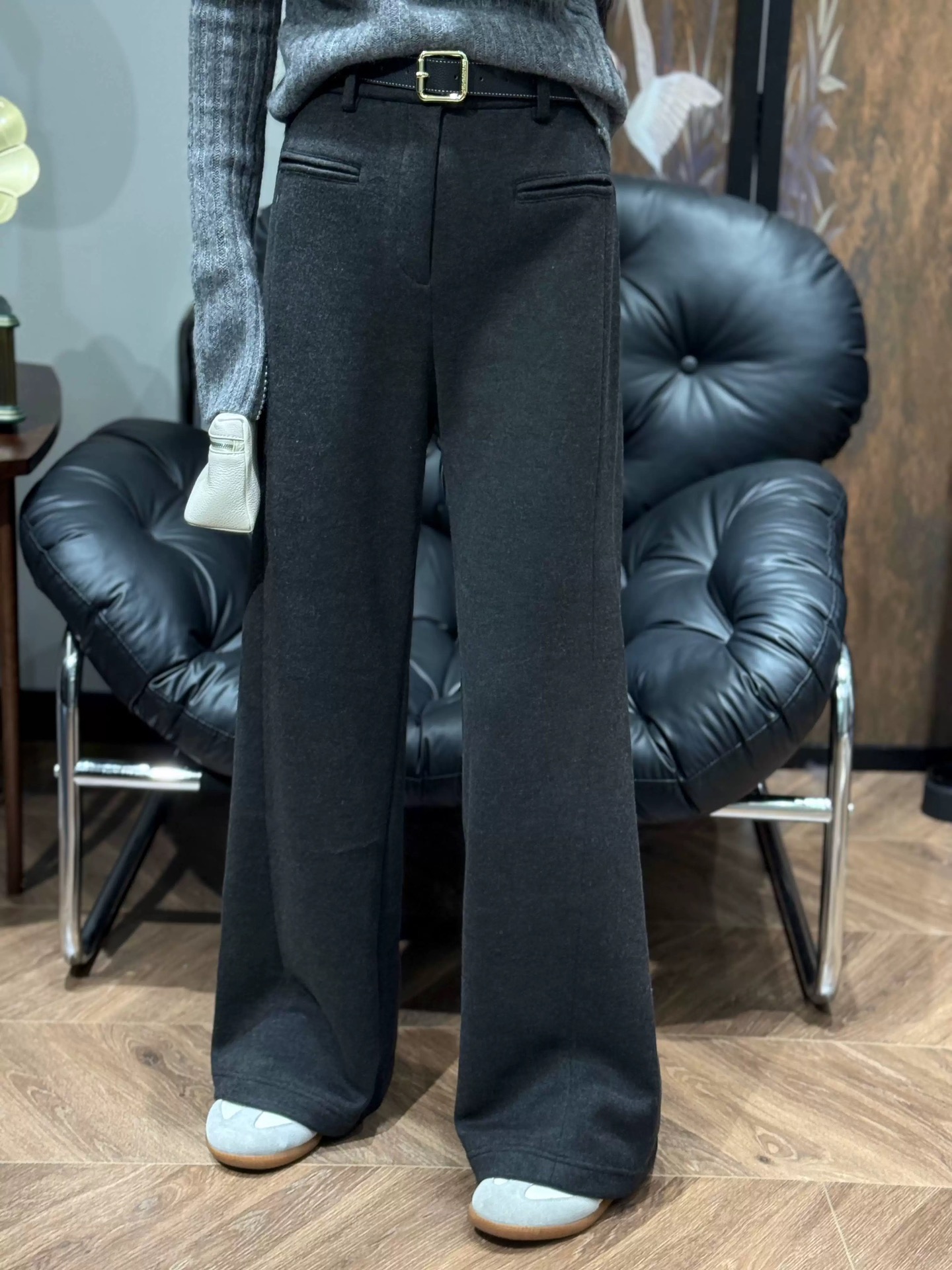 YSL イブ サン ローラン ズボンN級品 カジュアルパンツ 筒形 ゆったり 純綿 柔らかい 3色可選-0