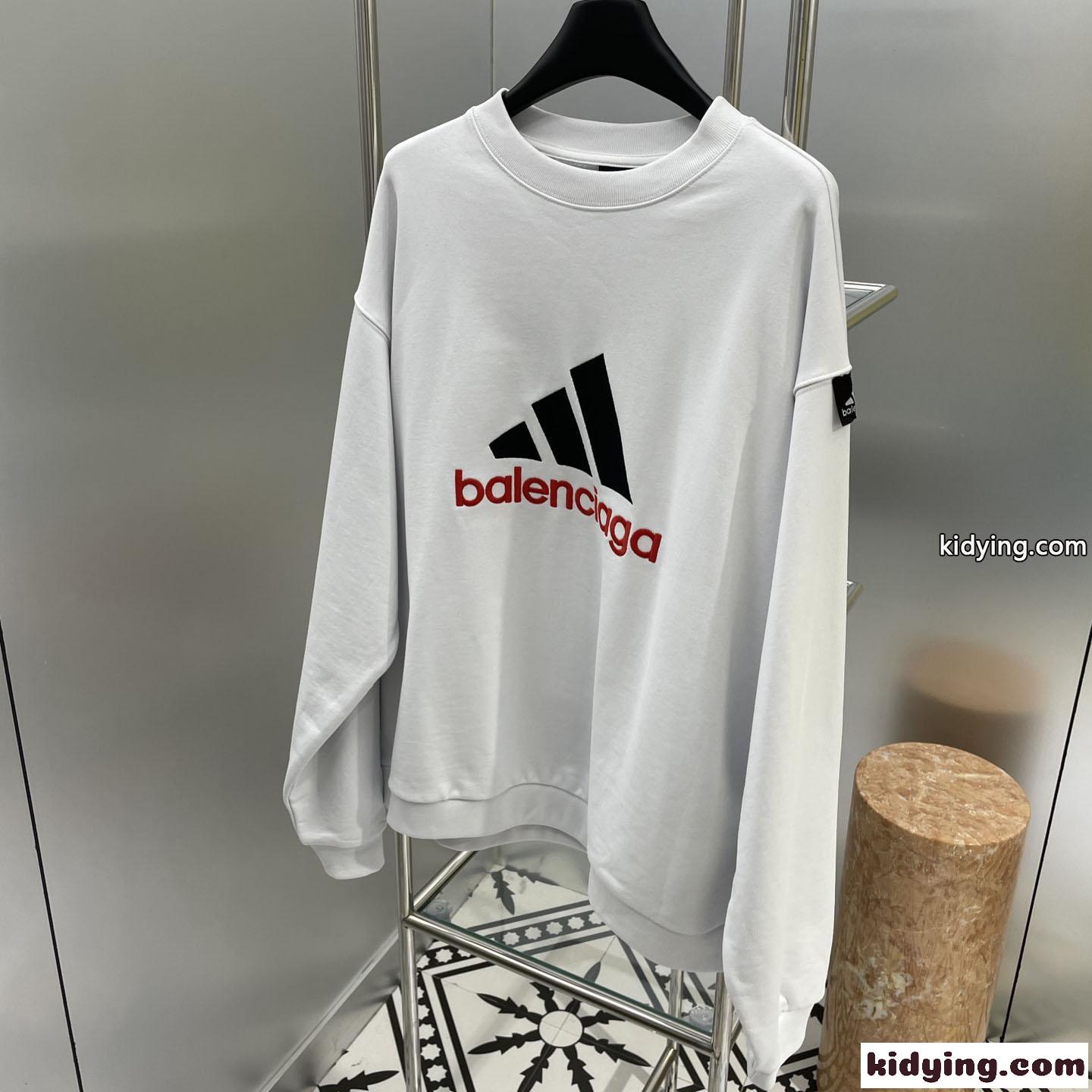 BALENCIAGA x ADIDAS オーバーサイズ スウェットシャツ バレンシアガ パーカー コピー ホワイト-0