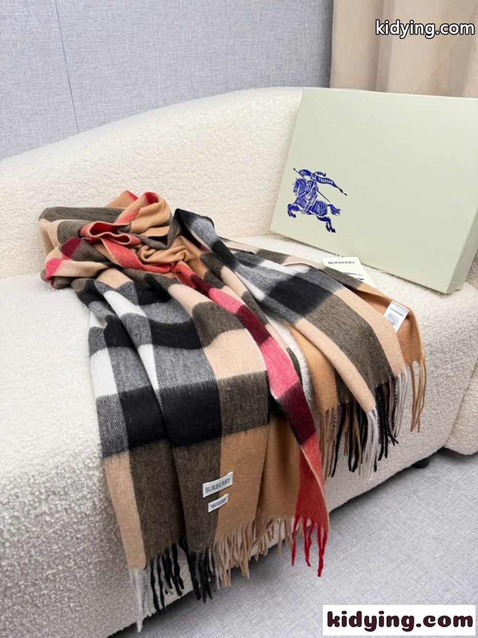 人気 定番 バーバリー クラシック チェック カシミアスカーフ 偽物-4