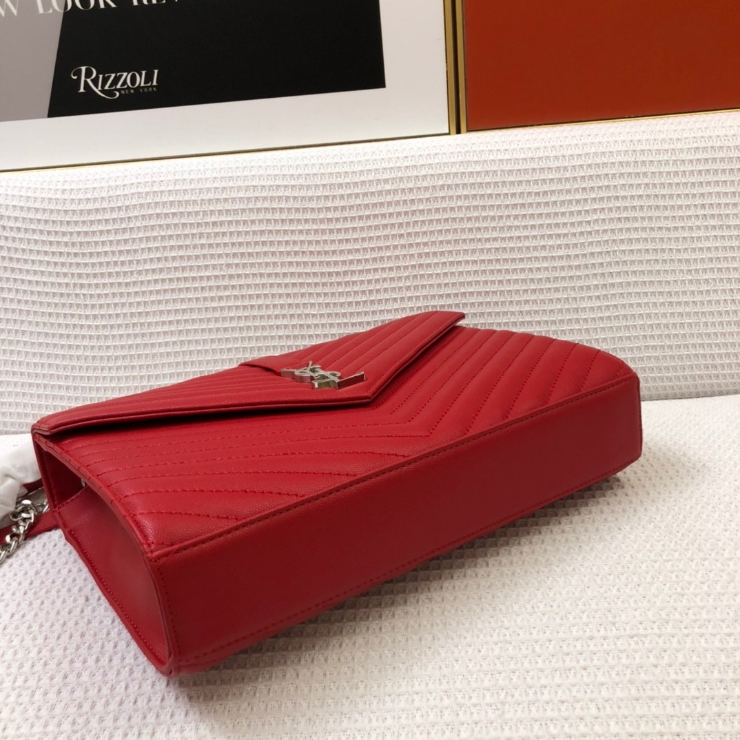 シルバー金具 定番 人気 ショルダーバッグ イヴ・サンローラン バッグ コピー レッド-3