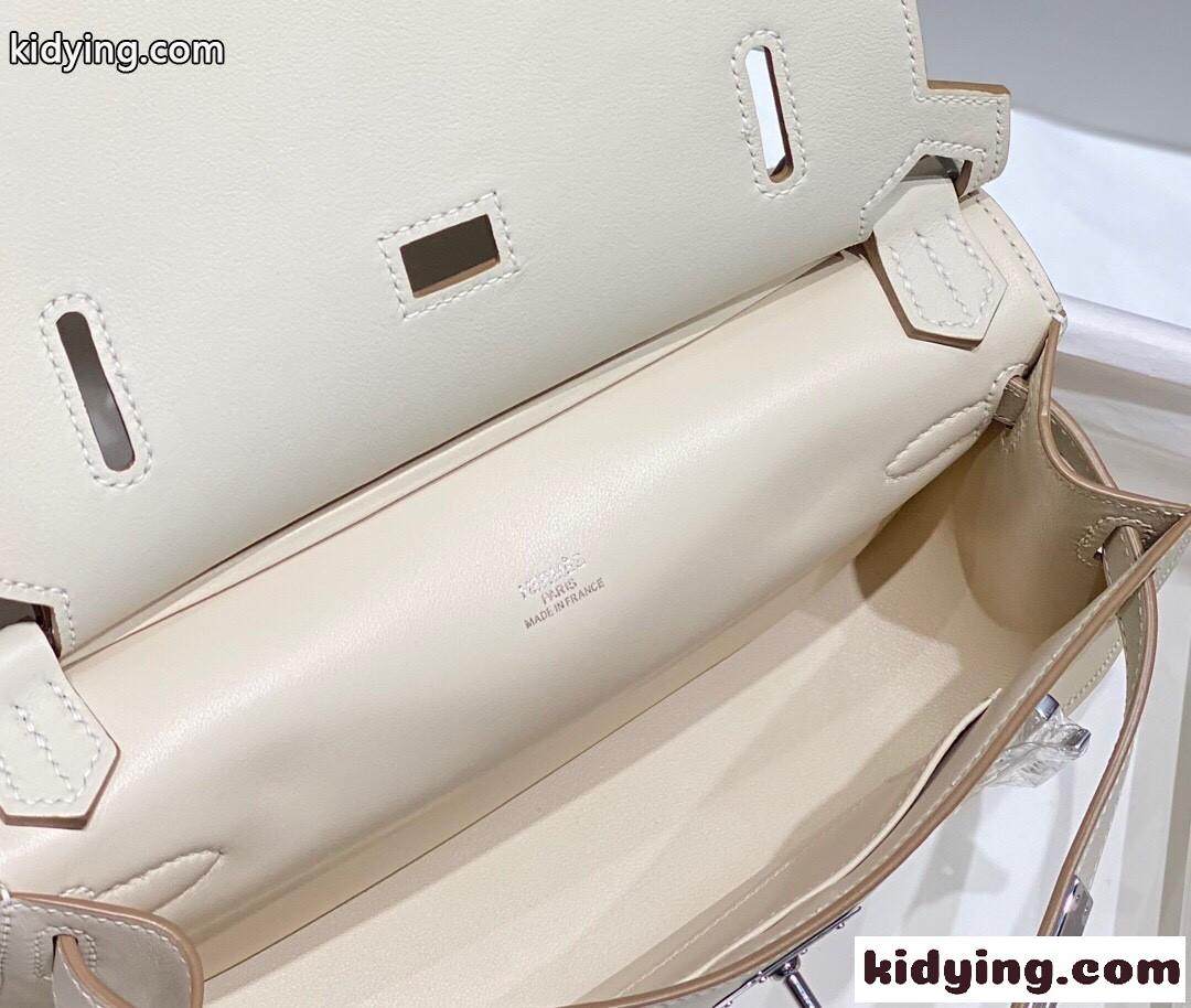 シルバー金具 エルメス ジプシエール ミニショルダーバッグ スーパーコピー ホワイト-3