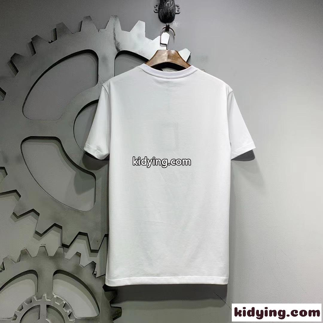 快適 コットン 通気 メンズ プリント クルーネック オフホワイト tシャツ コピー 半袖 春夏 おしゃれ カジュアル トップス-0