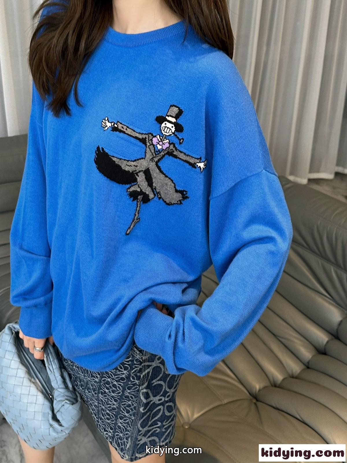 LOEWE × ハウルの動く城 カカシのカブ クルーネック ロエベ セーター コピー ユニセックス-3