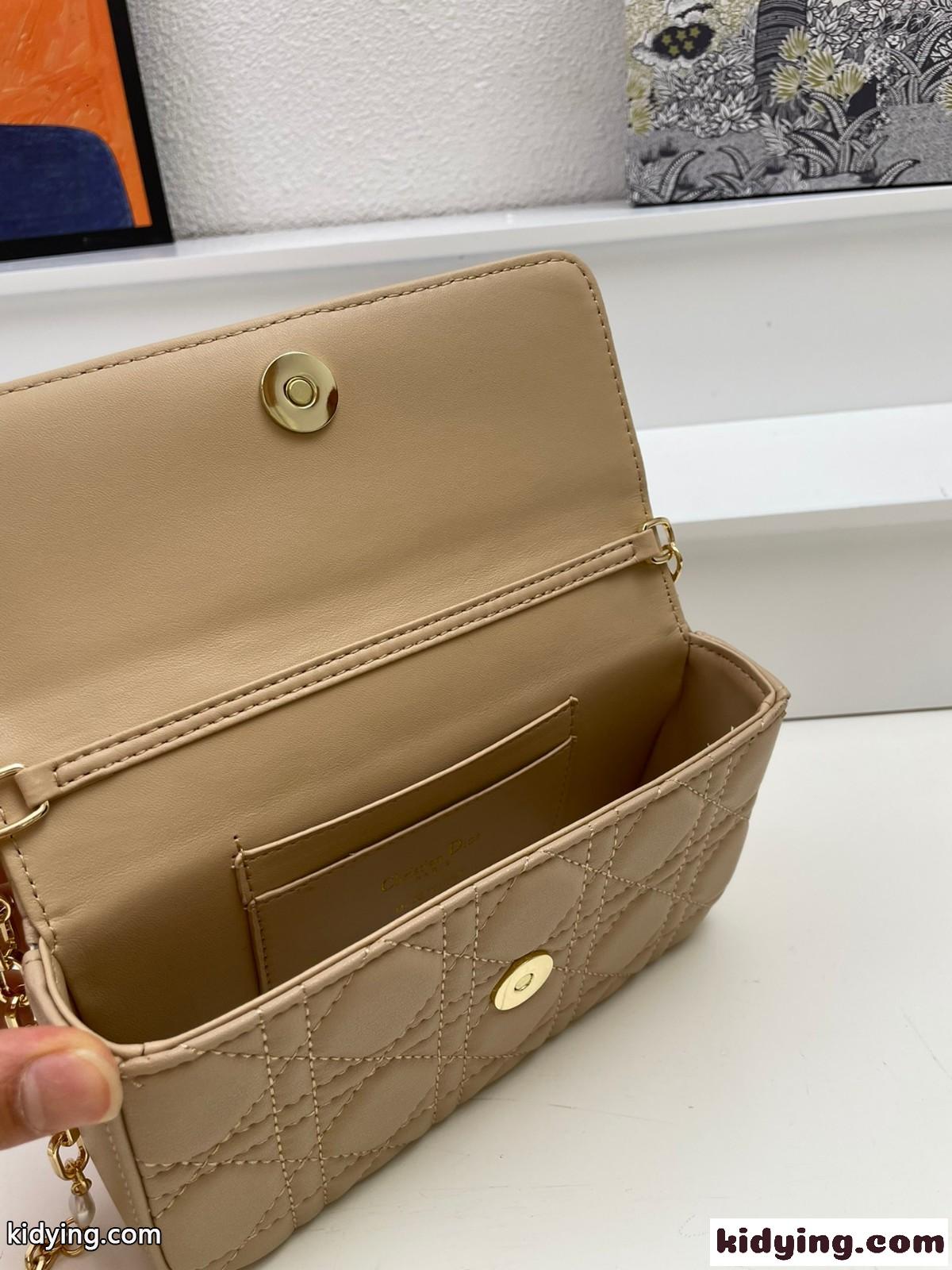 LADY DIOR フォンポーチ クリスチャン・ディオール バッグ コピー レディース チェーンバッグ ベージュ-4