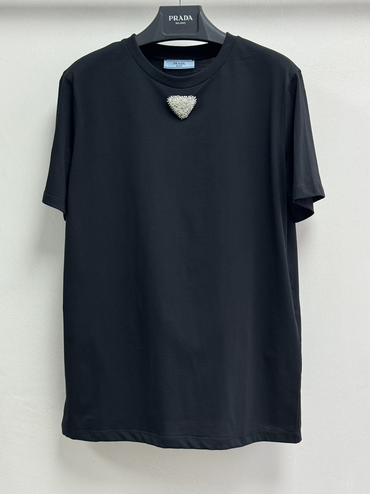 数量限定の爆買 prada t シャツコピー 純綿 半袖 トップス 柔らかい シンプル ブラック-0